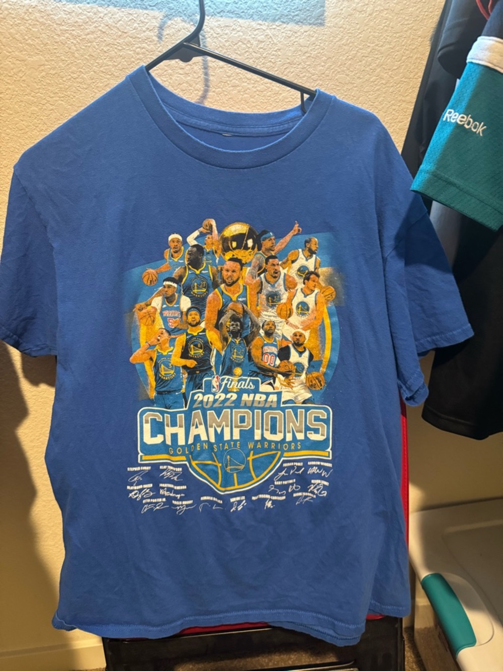 Golden State Warriors 2022 NBA Champions Blue Graphic T-Shirt
